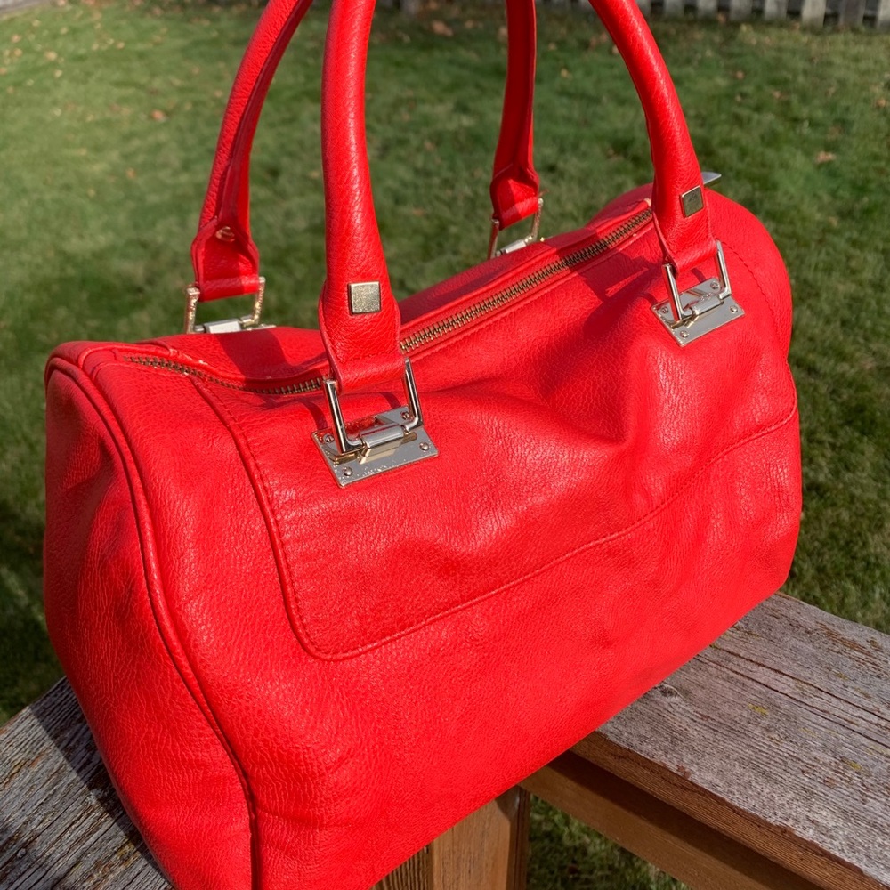 Vibrant Red Express Satchel Purse